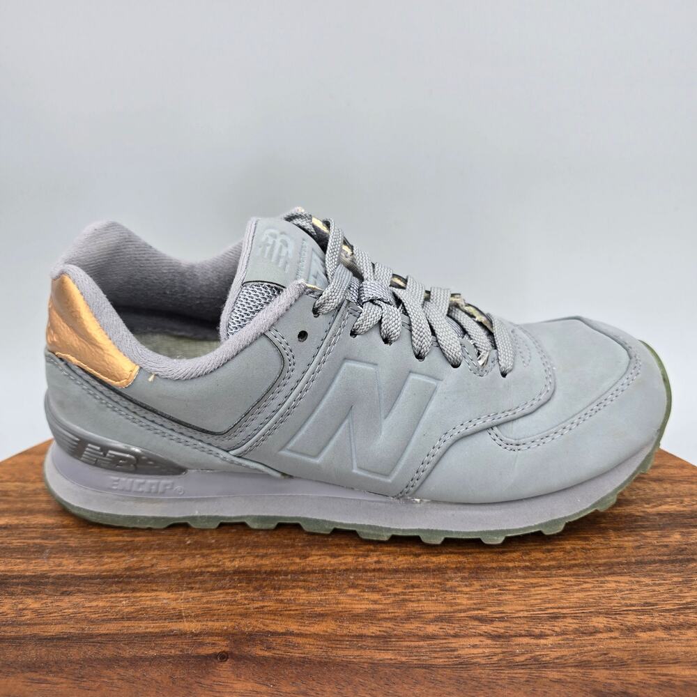 New Balance 574 Shoes Womens 6.5 B Molten Metal Gray Low Top Athletic Sneakers